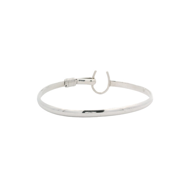 Sterling Silver 4.5mm Rope Detail Horseshoe Hook Bracelet
