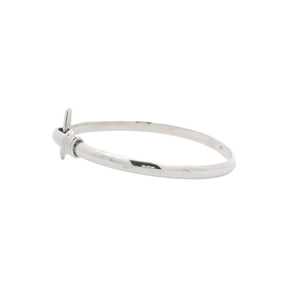 Sterling Silver 4.5mm Rope Detail Horseshoe Hook Bracelet