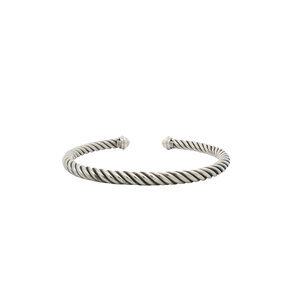 SS/GP 5mm Oxidized Rope Cuff Bracelet
