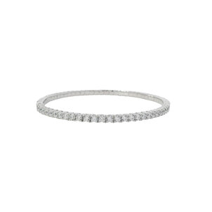 SS 3mm 4ct Flex Tennis Bracelet 7"