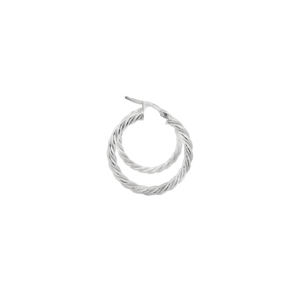 Sterling Silver Twisted Rope 28x3mm Hoops