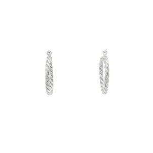 SS Twisted Rope 28x3mm Hoops