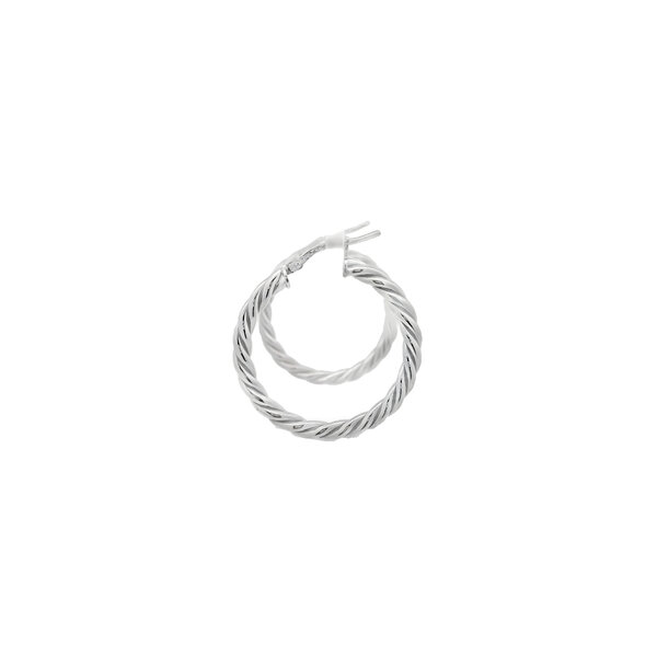 Sterling Silver Twisted Rope 28x3mm Hoops