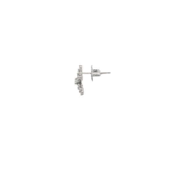 Sterling Silver Cubic Zirconia 10mm Starfish Post Earrings
