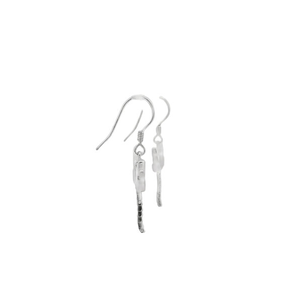 Sterling Silver 34x20mm Blue Opal Dragonfly Dangle Earrings