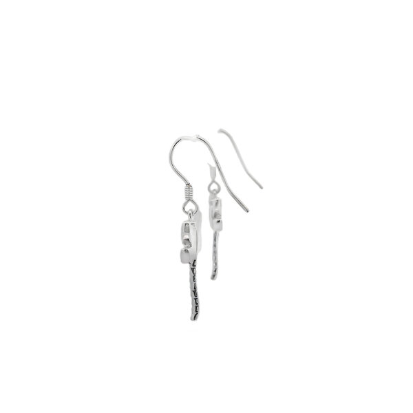 Sterling Silver 34x20mm Blue Opal Dragonfly Dangle Earrings