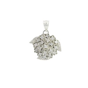 SS GC Org CZ Hydrangea Pendant L