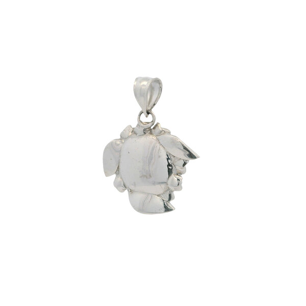 Sterling Silver Gold Creations Original Cubic Zirconia  Hydrangea Pendant Large