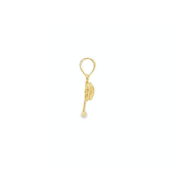 14K Yellow Gold GC Orginal Palmetto & Moon Charm 21x12mm