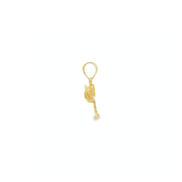 14K Yellow Gold GC Orginal Palmetto & Moon Charm 21x12mm