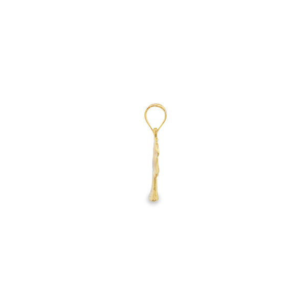 14K Yellow Gold Smooth Palmetto Tree Charm