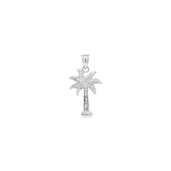 14K White Gold D/C Palmetto No Moon