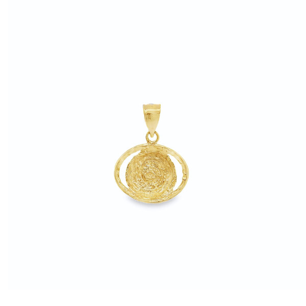 14K Yellow Gold Small Fanner Basket Charm
