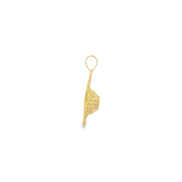 14K Yellow Gold Double Handle Sweetgrass Basket Charm