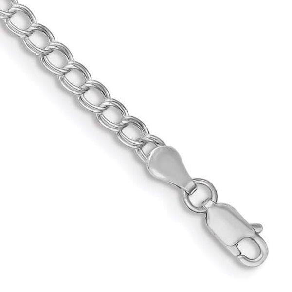 Sterling Silver 3.5mm Charm Bracelet - 8in