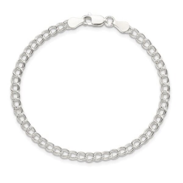 Sterling Silver 3.5mm Charm Bracelet - 8in