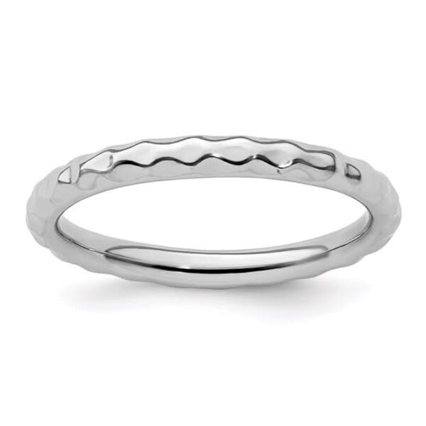 Sterling Silver Stackable Hammered Band