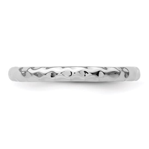 Sterling Silver Stackable Hammered Band