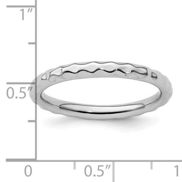 Sterling Silver Stackable Hammered Band