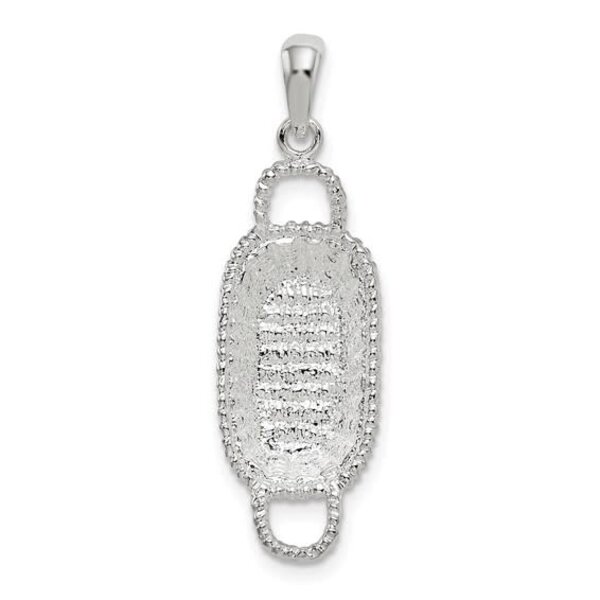 Sterling Silver Oblong Bread Basket Charm