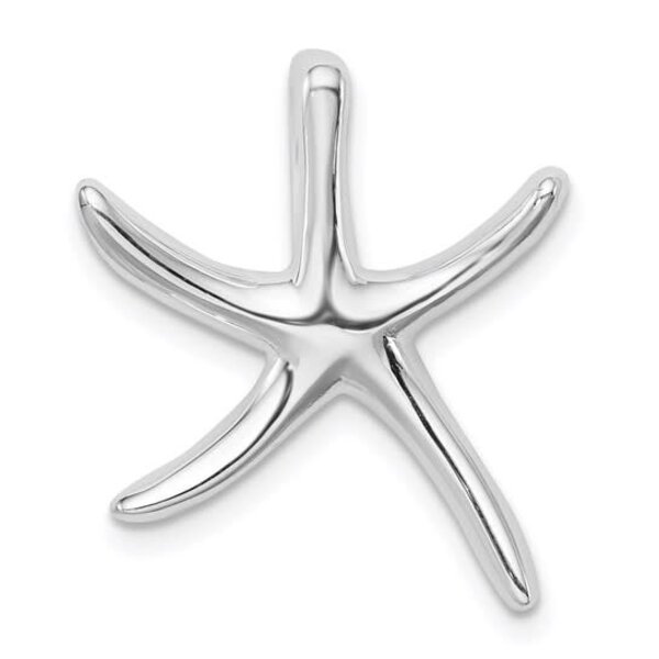 Sterling Silver 23x19mm Starfish Slide Pendant