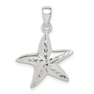SS D/C Starfish Pendant 19x17mm