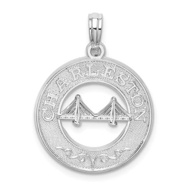 Sterling Silver Charleston Bridge Disc Charm