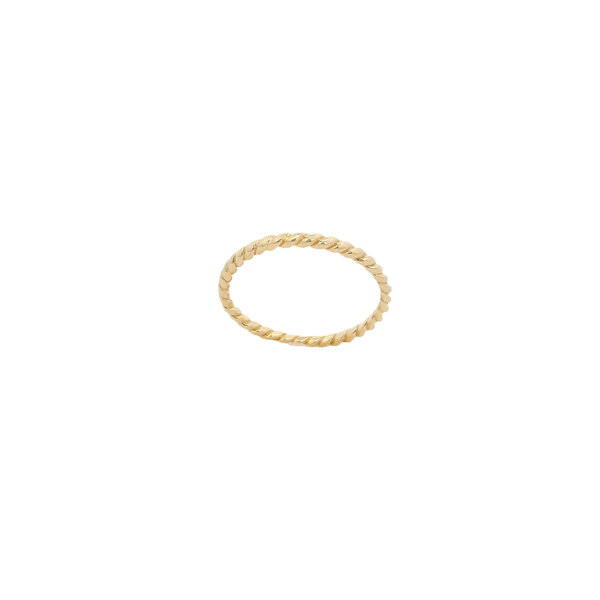 14K Yellow Gold 2mm Polished Sweetgrass Band Size 7