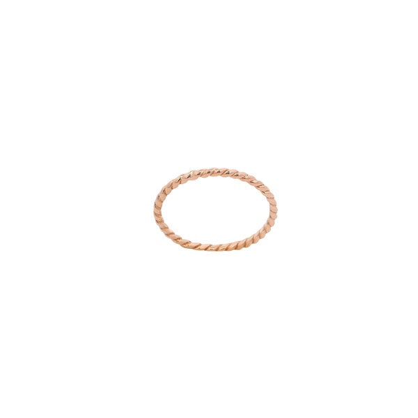 14K Rose Gold 2mm Polished Sweetgrass Band Size7