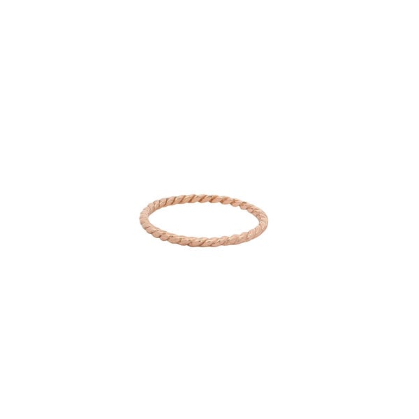 14K Rose Gold 2mm Polished Sweetgrass Band Size7