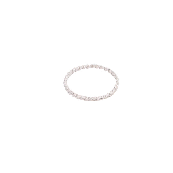 14K White Gold 2mm Polished Sweetgrass Band Size 7