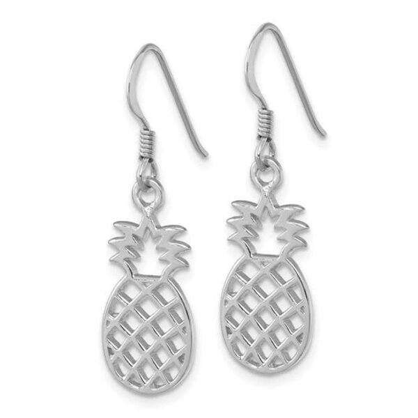 Sterling Silver Cutout Pineapple Dangle Earrings