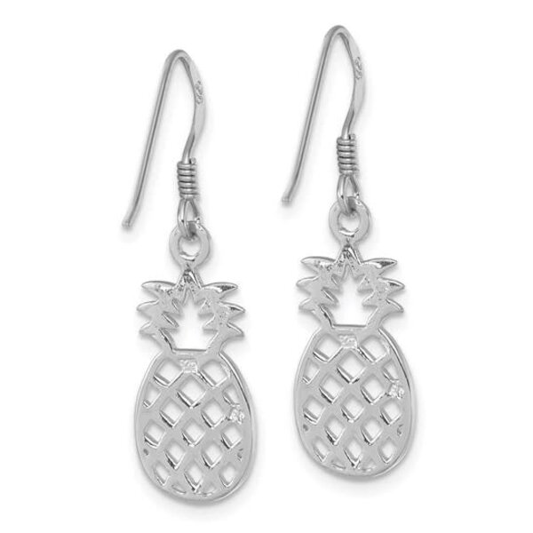 Sterling Silver Cutout Pineapple Dangle Earrings