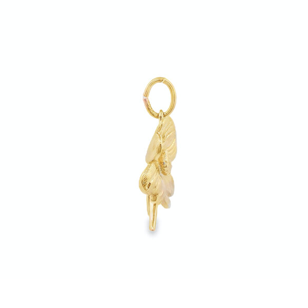 14K Yellow Gold Dogwood Charm
