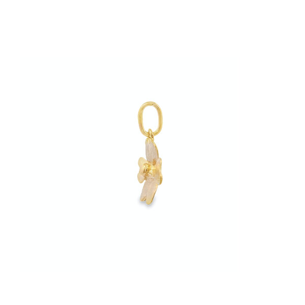 14K Yellow Gold Dogwood Charm