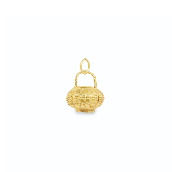 14K Yellow Gold New Basket Charm