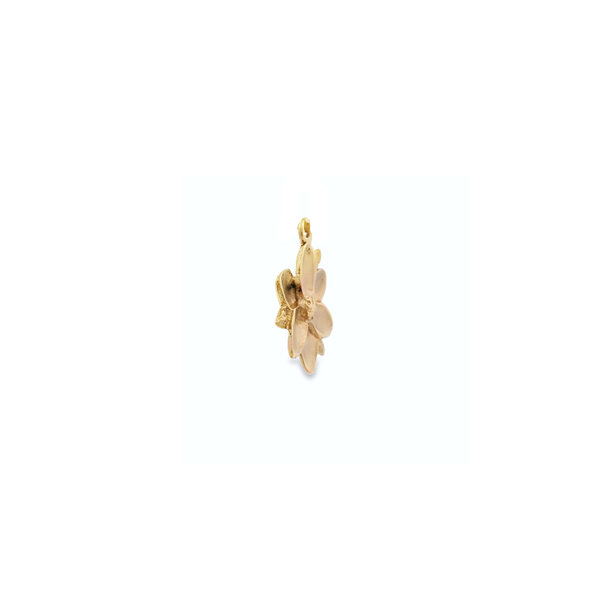 14K Yellow Gold 5/8" Magnolia Charm