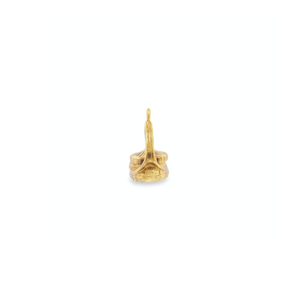 14K Yellow Gold Sweetgrass With Lid Charm