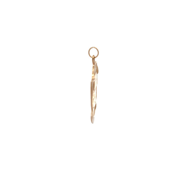 14K Yellow Gold Charleston Single House With Palm