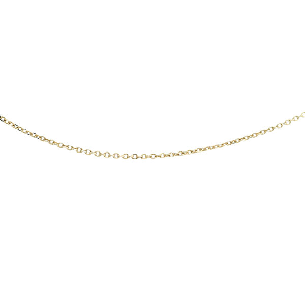 14K Yellow Gold B 1.1mm Diamond Cut Cable Chain - Adjustable 18/20"