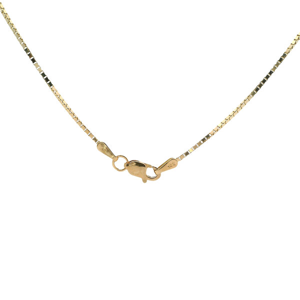 14K Yellow Gold 1mm Box Chain 18"