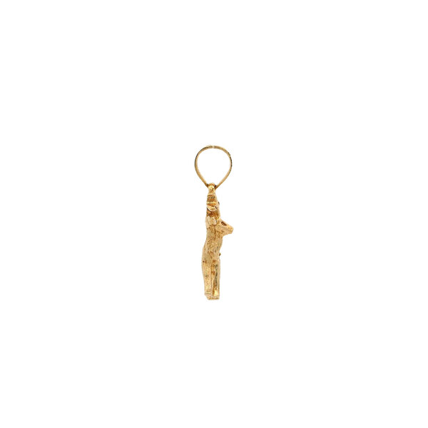 10K Yellow Gold Estate 25 x 11mm Textured 3-D Buck Charm