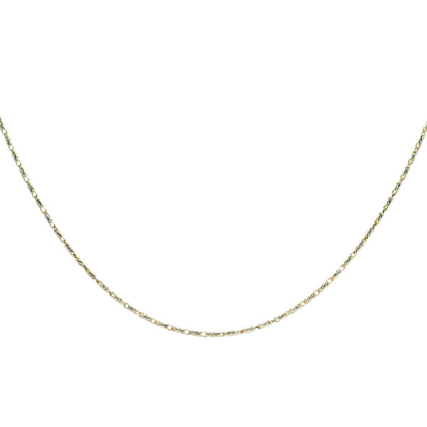 14K Yellow & White Gold 1.4mm D/C Raso Chain