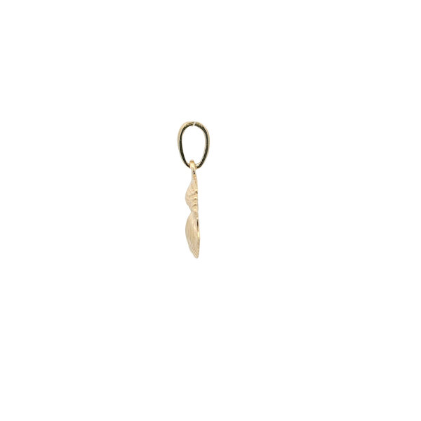 14K Yellow Gold 18x12mm Shell Cluster Charm