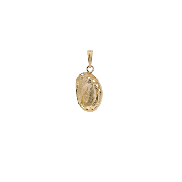 14K Yellow Gold 21x10mm Abalone Shell Charm