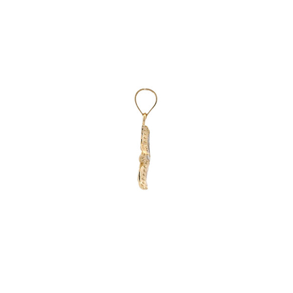 14K Yellow and White Gold 19x12mm Starfish Charm