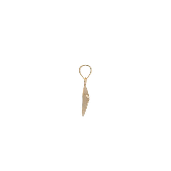 14K Yellow Gold 18x10mm Diamond Cut Satin Textured Sand Dollar Charm