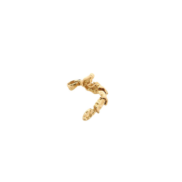 14K Yellow Gold Articulated Sea Horse Charm 30x9mm
