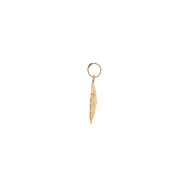 14K Yellow Gold Textured Sand Dollar Charm 21x15mm
