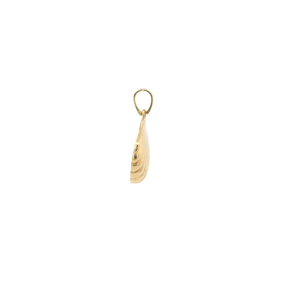 14K Yellow Gold 20x15mm Polished Shell Charm